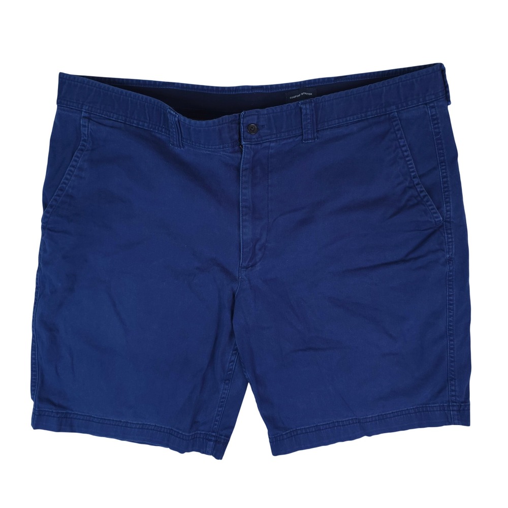 St Johns Bay Chino Shorts Mens 44x9.5 Blue Comfort Stretch Cotton Casual Classic